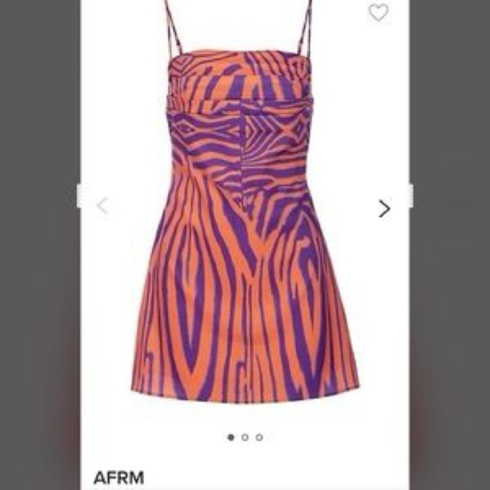 AFRM Women's Vibrant Zebra Print Mini Dress